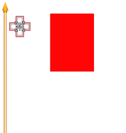 Malta Stockflagge 30x45 cm