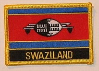 Swasiland Aufnäher / Patch mit Schrift 8 x 5 cm (F)