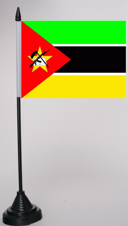 Mosambik Tischflagge 10x15 cm