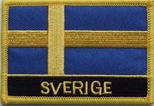 Schweden Aufnäher / Patch mit Schrift