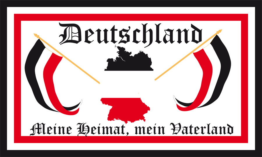 DR- Deutschland Meine Heimat, Mein Vaterland Flagge 90x150 cm