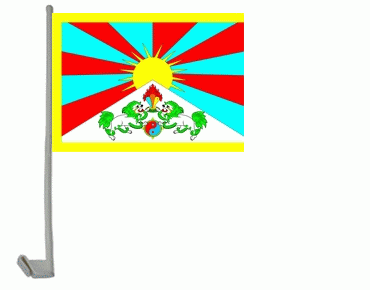 Tibet Autoflagge 30x40 cm