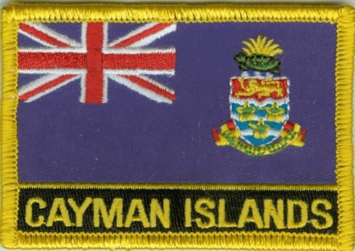 Cayman Inseln Aufnäher / Patch mit Schrift