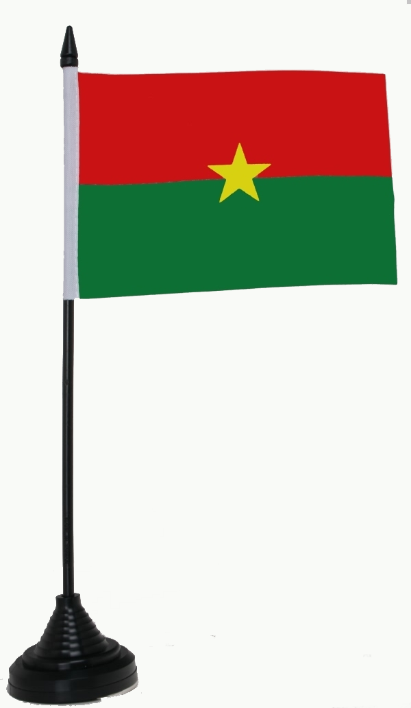 Burkina Faso Tischflagge 10x15 cm