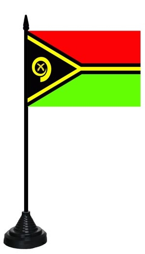 Vanuatu Tischflagge 10x15 cm