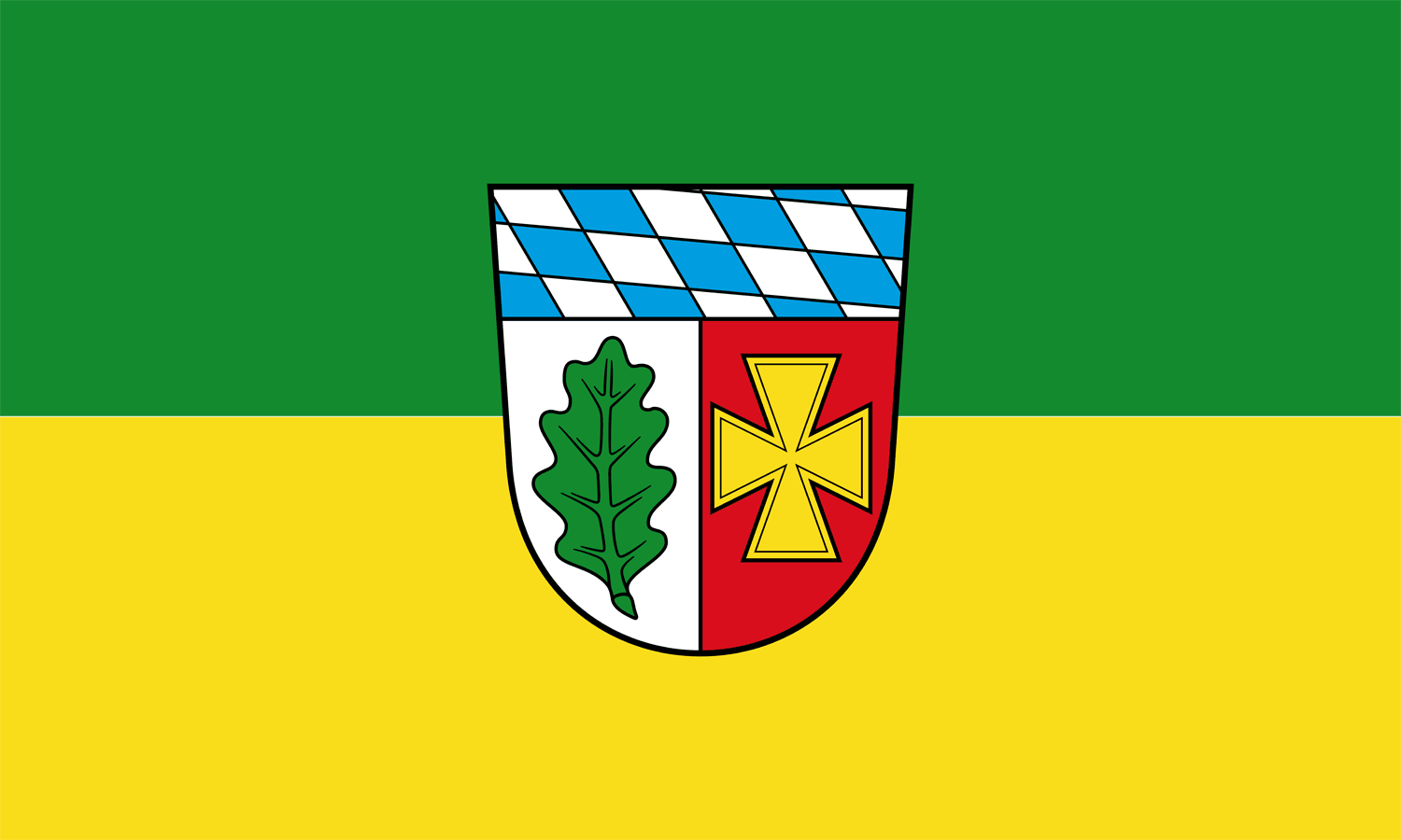 Aichach-Friedberg Landkreis Flagge 90x150 cm (E)