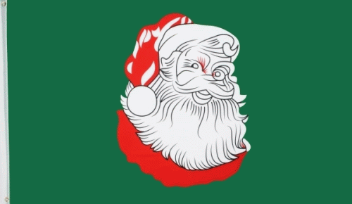 Weihnachten-Weihnachtsmann Kopf Flagge 150x250 cm