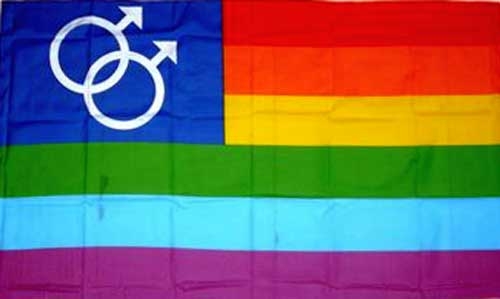 Regenbogen Marsmen Mann +Mann Gay Flagge 90x150 cm