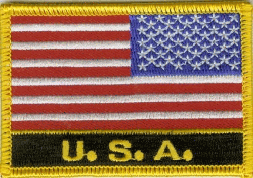 USA REV Aufnäher / Patch mit Schrift