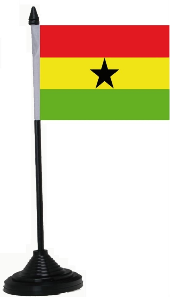 Ghana Tischflagge 10x15 cm