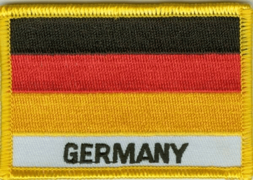 Deutschland Aufnäher mit Schrift/ Patch mit Schrift