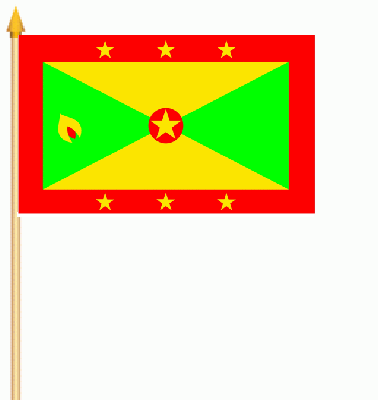 Grenada Stockflagge 30x45 cm