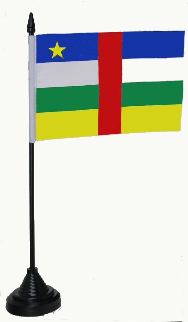 Zentralafrikanische Republik Tischflagge 10x15 cm