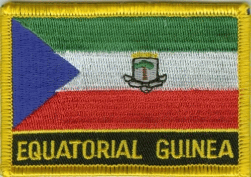 Äquatorialguinea Aufnäher / Patch mit Schrift