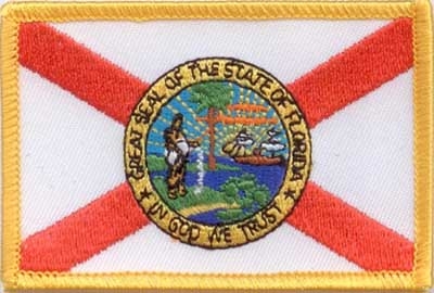 Florida kleine Aufnäher / Patch 4x6 cm