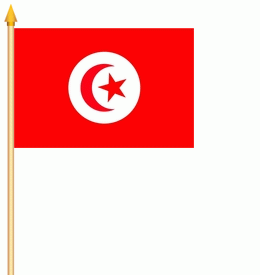 Tunesien Stockflagge 30x40 cm Abverkauf