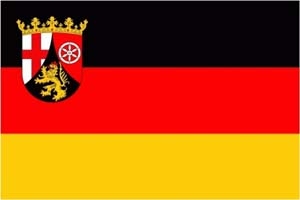 Rheinland-Pfalz Bootsflagge 30x45 cm