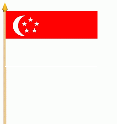 Singapur Stockflagge 30x45 cm