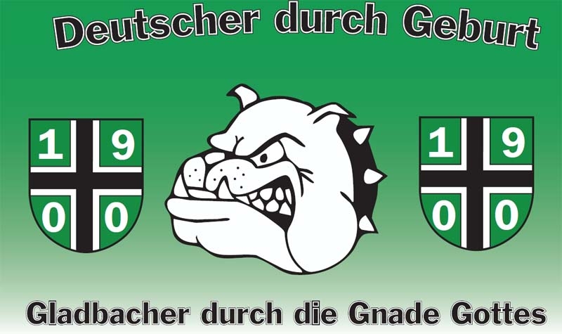 Mönchengladbach Gladbacher durch die Gnade Gottes Flagge 90x150 cm
