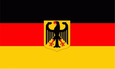 Deutschland mit Adler Bootsflagge 30x45 cm