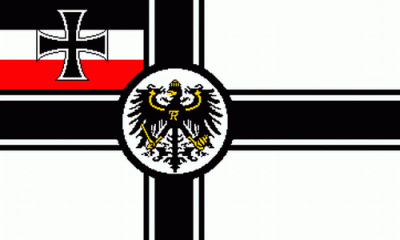 Kaiserliche Marine, RKF, Reichskriegsflagge / Jemen Aufkleber 8 x 5 cm