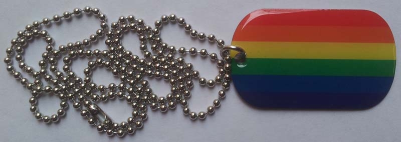 Regenbogen Dog Tag 30x50 mm (Erkennungsmarke)