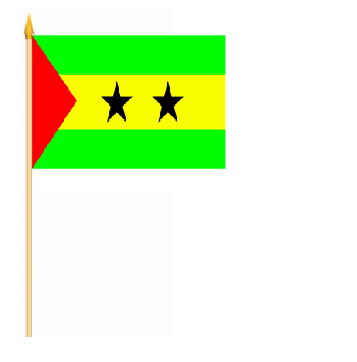 Sao Tome und Principe Stockflagge 30x45 cm