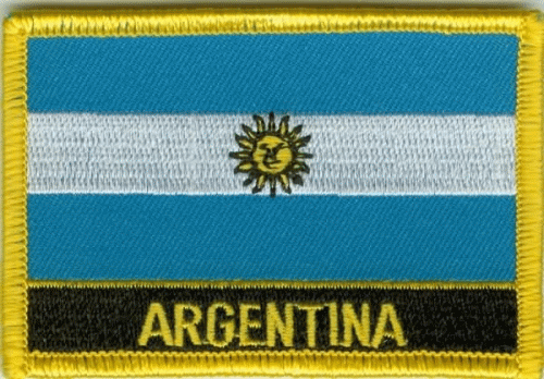 Argentinien Aufnäher / Patch mit Schrift