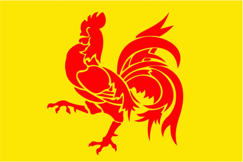 Wallonien Hahn Belgien (Region) Flagge 90x150 cm