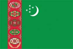 Turkmenistan Flagge 60x90 cm