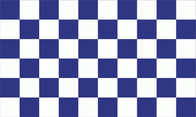 Karo blau - weiß Flagge 60x90 cm