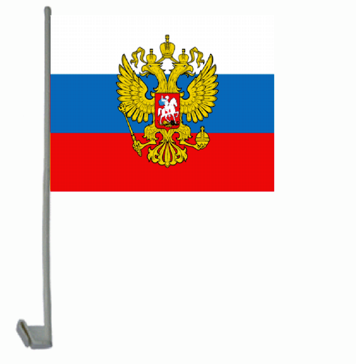 Russland mit Adler Autoflagge 30x45 cm
