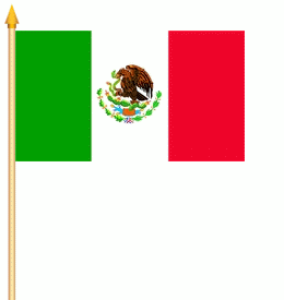 Mexiko Stockflagge 30x45 cm