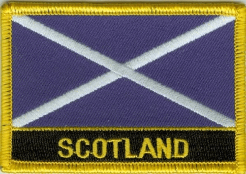 Schottland Aufnäher / Patch mit Schrift