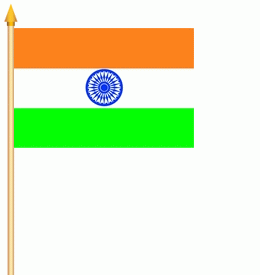Indien Stockflagge 30x40 cm Abverkauf