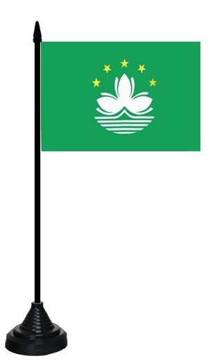 Macao Tischflagge 10x15 cm