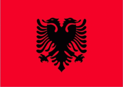 Albanien Bootsflagge 30x45 cm