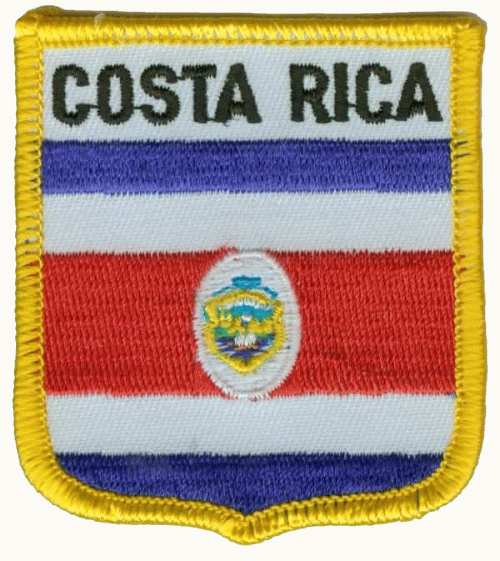 Costa Rica Wappenaufnäher / Patch