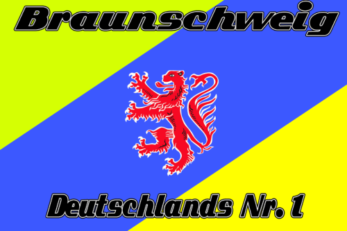 Braunschweig Deutschlands Nr. 1  Flagge 90x150 cm