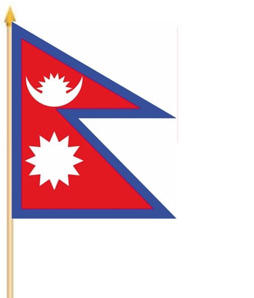 Nepal Stockflagge 30x45 cm