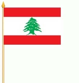 Libanon Stockflagge 30x45 cm