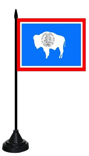 Wyoming Tischflagge 10x15 cm