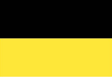Schwarz-Gelb (2 Streifen) Bootsflagge 30x45 cm
