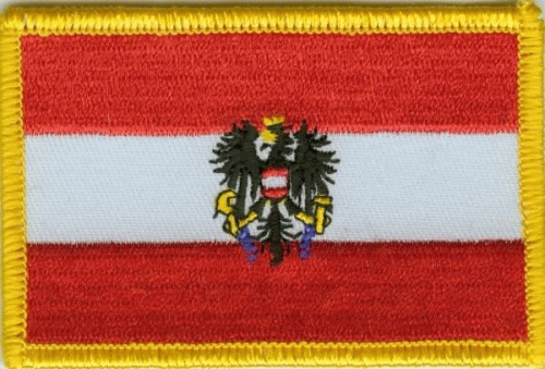 Österreich mit Wappen Aufnäher / Patch