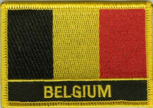 Belgien Aufnäher / Patch mit Schrift