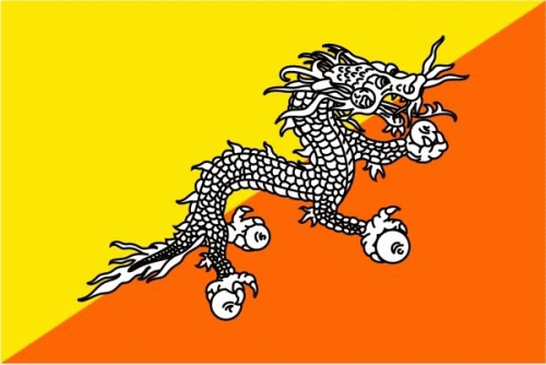 Bhutan Aufkleber 8 x 5 cm