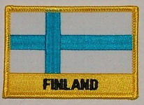 Finnland Aufnäher / Patch mit Schrift 8 x 5 cm (F)