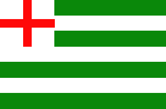 Green White Stripe Ensign Flagge 90x150 cm