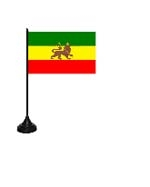 Äthiopien mit Löwe Tischflagge 10x15 cm