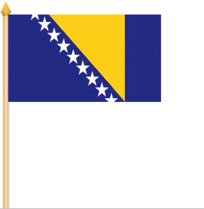 Bosnien-Herzegowina (1992) Flagge , Bosnien-Herzegowina (1992) Fahne auf